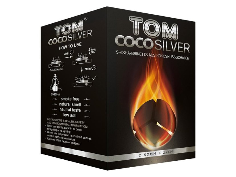 Kokosové uhlíky TOM COCO Silver 3-Block 1 kg